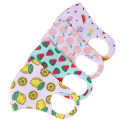 Factory Wholesale Child Ma sk 3-14 Years Reusable Child Face Mas k, Cute Fruit Pattern Lemon Avocado Peach Kids Mas k